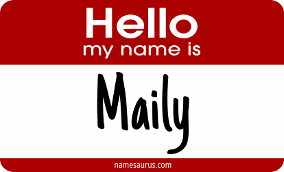 Hello my name is Maily png download