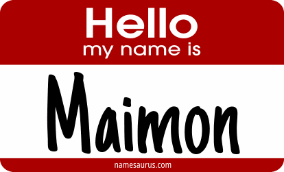 Hello my name is Maimon png download