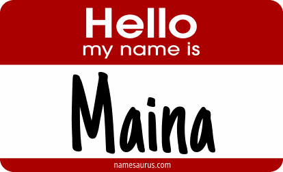 Hello my name is Maina png download