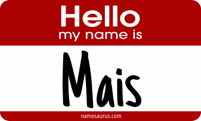Hello my name is Mais png download