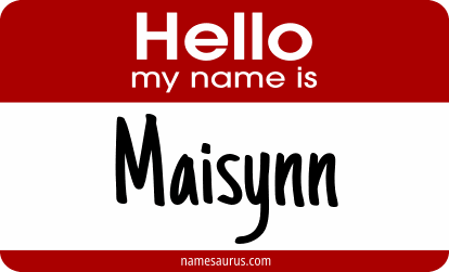 Hello my name is Maisynn png download