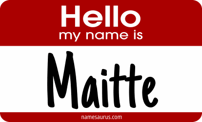 Hello my name is Maitte png download