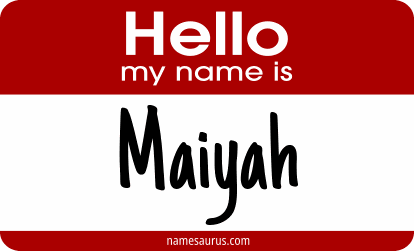 Hello my name is Maiyah png download