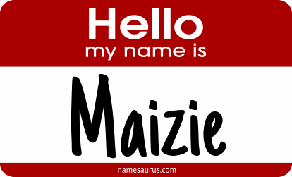 Hello my name is Maizie png download