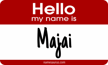 Hello my name is Majai png download