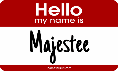 Hello my name is Majestee png download
