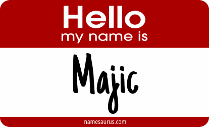 Hello my name is Majic png download