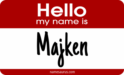 Hello my name is Majken png download