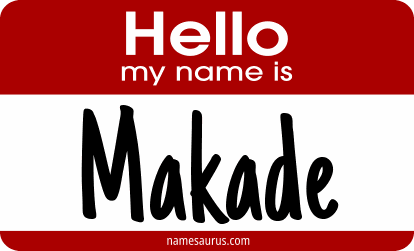 Hello my name is Makade png download