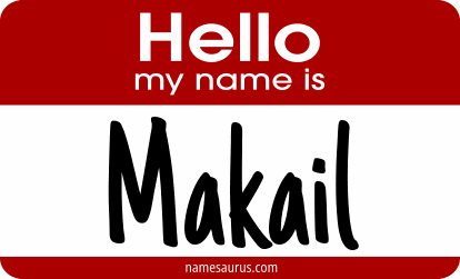 Hello my name is Makail png download