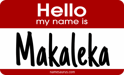 Hello my name is Makaleka png download