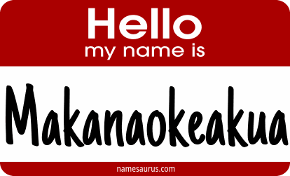 Hello my name is Makanaokeakua png download