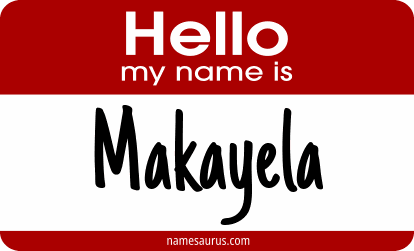 Hello my name is Makayela png download