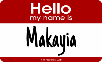 Hello my name is Makayia png download