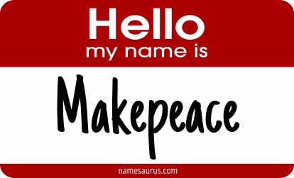 Hello my name is Makepeace png download
