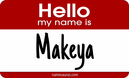 Hello my name is Makeya png download