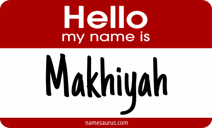 Hello my name is Makhiyah png download