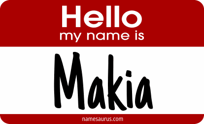 Hello my name is Makia png download