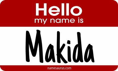 Hello my name is Makida png download