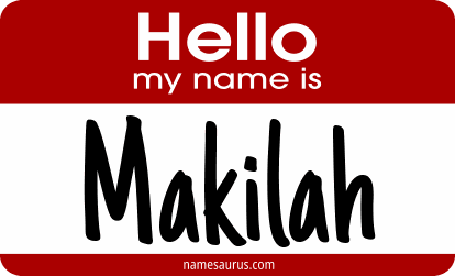 Hello my name is Makilah png download