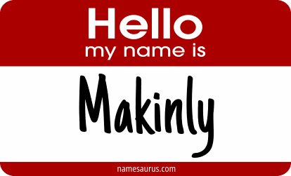Hello my name is Makinly png download