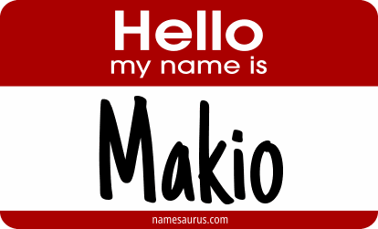 Hello my name is Makio png download