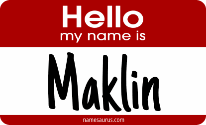 Hello my name is Maklin png download