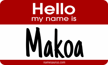 Hello my name is Makoa png download