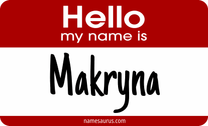 Hello my name is Makryna png download