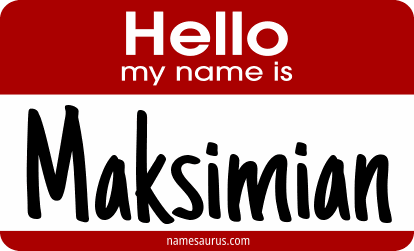Hello my name is Maksimian png download