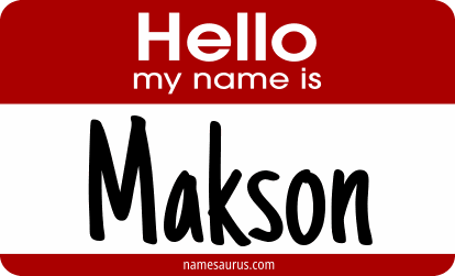 Hello my name is Makson png download