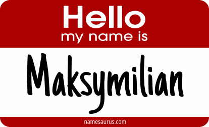 Hello my name is Maksymilian png download