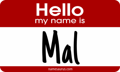 Hello my name is Mal png download