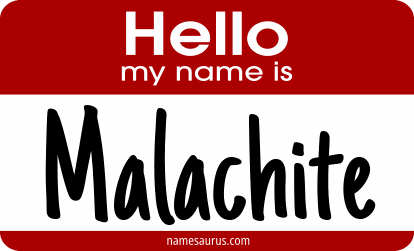 Hello my name is Malachite png download