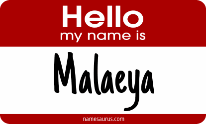 Hello my name is Malaeya png download