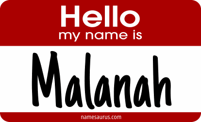 Hello my name is Malanah png download