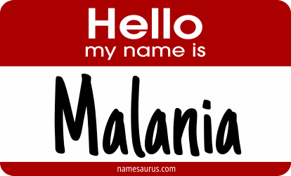 Hello my name is Malania png download