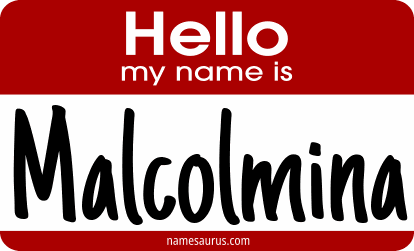 Hello my name is Malcolmina png download