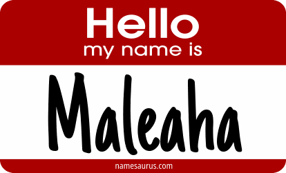 Hello my name is Maleaha png download
