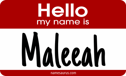 Hello my name is Maleeah png download