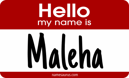 Hello my name is Maleha png download