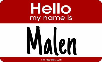 Hello my name is Malen png download