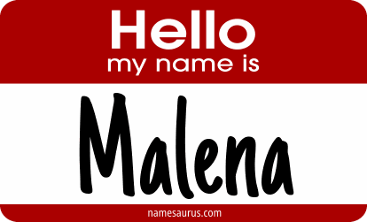 Hello my name is Malena png download