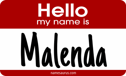 Hello my name is Malenda png download