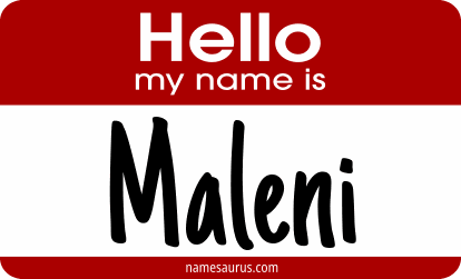 Hello my name is Maleni png download