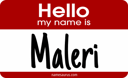 Hello my name is Maleri png download
