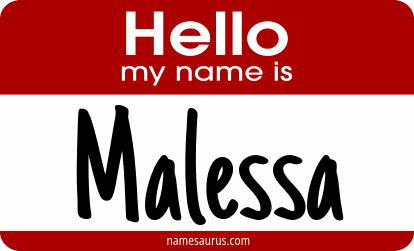 Hello my name is Malessa png download