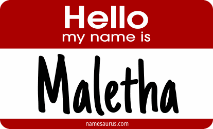 Hello my name is Maletha png download