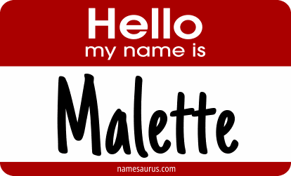 Hello my name is Malette png download
