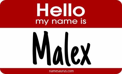 Hello my name is Malex png download